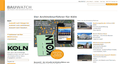 Desktop Screenshot of bauwatch.koelnarchitektur.de