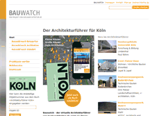 Tablet Screenshot of bauwatch.koelnarchitektur.de